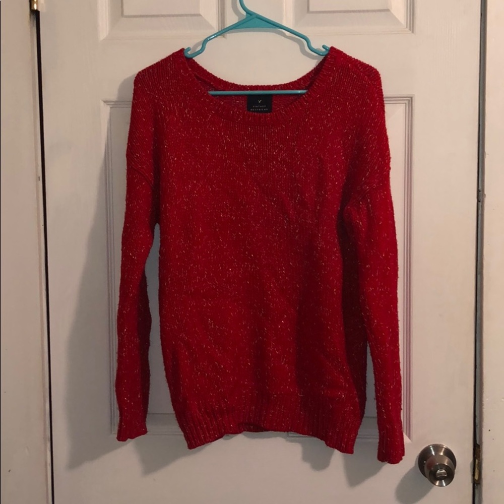 Red American Eagle sweater
